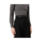 Intrecciato Nappa-Leder Gürtel in Schwarz (width) 1.5cm - Image 3