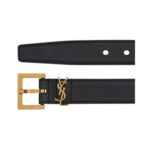 Cassandre Gürtel mit quadratischer Schnalle aus glattem Leder 3cm - Image 2