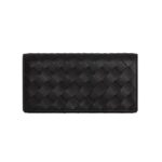 Leder-Geldb?rse Schwarz 10cm