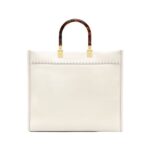 Wei?e Leder-Shoppingtasche 31cm - Image 2