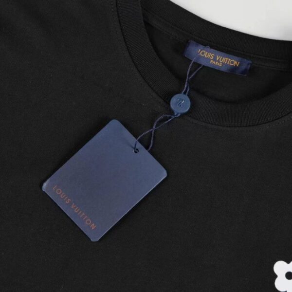 T-shirt Louis Vuitton LV Floral Black Print - Image 5