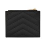 Cassandre gesteppte Zwei-Falten-Brieftasche aus Grain de Poudre Leder 10.5cm - Image 2