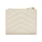Cassandre matelassierte Zwei-Falten-Brieftasche aus Grain de Poudre Leder 10.5cm - Image 2
