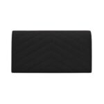Cassandre matelassierte gro?e Klappenbrieftasche aus Grain de Poudre Leder 19cm - Image 2