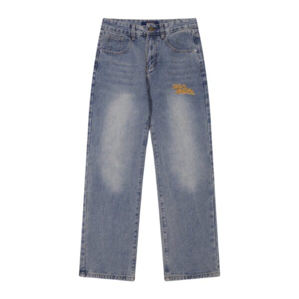 Jeans Louis Vuitton LV Light Wash Embroidered - Image 1