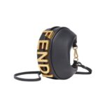 Mini schwarze Ledertasche 13cm - Image 3