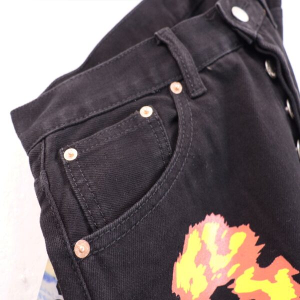 Denim Tears x Levi's x Offset Floral Print Jeans Black - Image 3