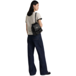 Zwart lamsleer met Macrocannage-motief 23cm - Image 3