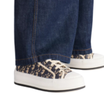 Katoen met diepblauw Oblique-borduursel - Image 3