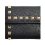 Rockstud Trifold Kalbsleder Schwarz 11cm - Image 3