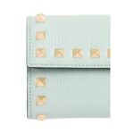 Rockstud Trifold Kalbsleder Himmelgrau 11cm - Image 3