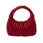 Matelass?-Nappa-Leder-Hobo Rot 20cm - Image 3