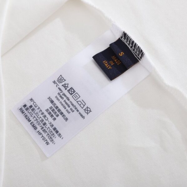 T-shirt Louis Vuitton LV White Embroidered Logo - Image 3