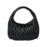 Wander-Nappa-Leder-Hobo Schwarz 18cm - Image 3