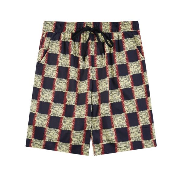 Set Louis Vuitton LV Checkered Print Shorts - Image 4