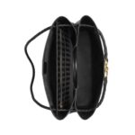 Top-Griff-Tasche aus seidigem Kalbsleder in Schwarz 35cm - Image 3