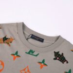 T-shirt Louis Vuitton LV Beige Green Orange - Image 5