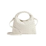Crossbody-Tasche mit Intrecciato in Wei? 14.5cm