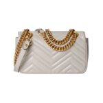 Mini-Tasche aus hellgrauem Matelass?-Leder 22cm - Image 3