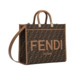 Braune FF Stoff-Shoppingtasche 31cm - Image 3
