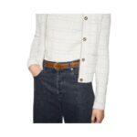 Braunes Leder mit Kontrastn?hten 3cm - Image 3