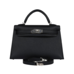 Kelly Epsom Schwarz/Silbern 20 cm