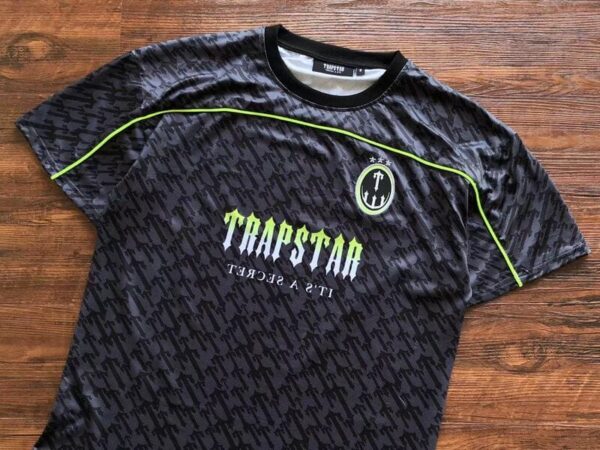 T-shirt Trapstar Football Jersey Black - Image 4