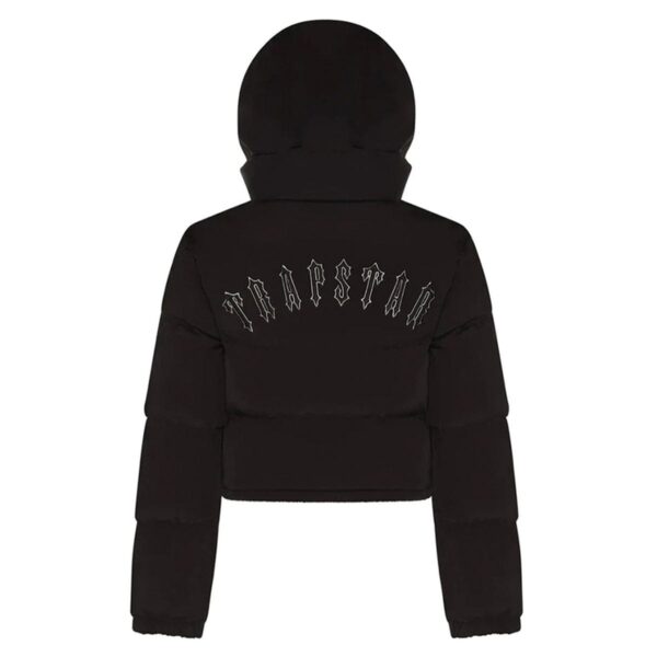 wamens-jacket-trapstar-irongate-hooded-puffer-black - Image 1