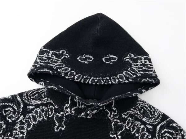 Amiri Bandana B-Ball Hoodie 'BlackGrey' - Image 5