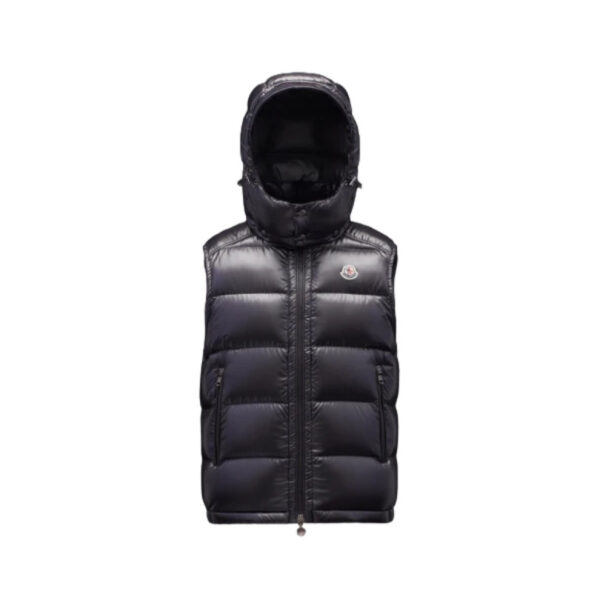 Vest Puffer Moncler with Hood Black MCL021 - Image 1