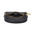 Mini schwarze Ledertasche 13cm - Image 4