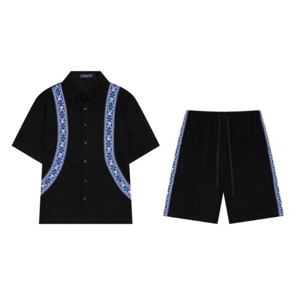 Set Louis Vuitton LV Black Blue Trim - Image 1