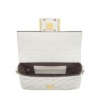 Wei?e Nappaleder-Tasche mit FF-Muster 13cm - Image 4
