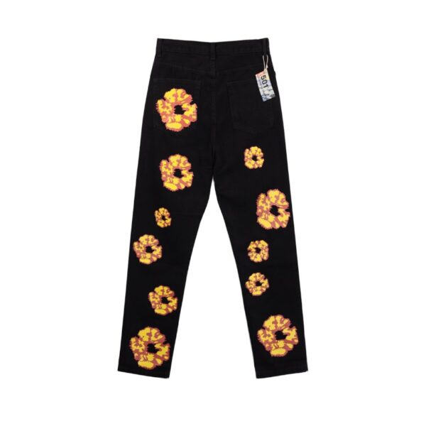 Denim Tears x Levi's x Offset Floral Print Jeans Black - Image 2