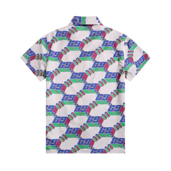 Set Gucci Multicolor GG Pattern Shirt and Shorts GC003 - Image 5
