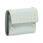 Rockstud Trifold Kalbsleder Himmelgrau 11cm - Image 4
