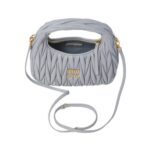 Matelass?-Nappa-Leder-Hobo Perlgrau 20cm - Image 4
