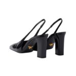 Leder Slingback-Pumps Schwarz 8.5cm - Image 4