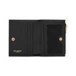 Cassandre gesteppte Zwei-Falten-Brieftasche aus Grain de Poudre Leder 10.5cm - Image 4