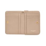 Cassandre matelassierte kompakte Rei?verschluss-Brieftasche aus Grain de Poudre Leder 12cm - Image 4