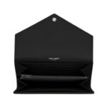 Cassandre matelassierte gro?e Klappenbrieftasche aus Grain de Poudre Leder 19cm - Image 4