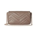 Super-Mini-Tasche aus taupefarbenem Leder 16.5cm - Image 4