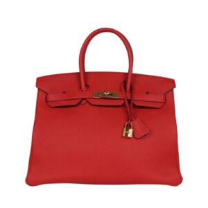 Rouge Tomate Togo mit Gold-Beschl?gen 35cm