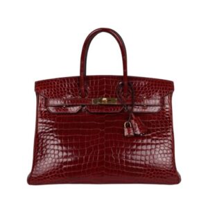Rouge H gl?nzendes Krokodil Porosus Gold 35cm