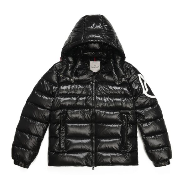 Jacket Puffer Moncler Black with Hood MCL009 - Image 1