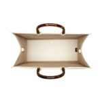 Wei?e Leder-Shoppingtasche 31cm - Image 4