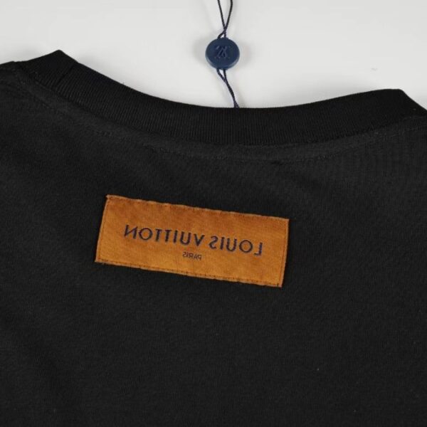 T-Shirt Louis Vuitton LV Drip Print Black - Image 4