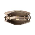 Tasche aus grauem Taupe-Leder  19cm - Image 4