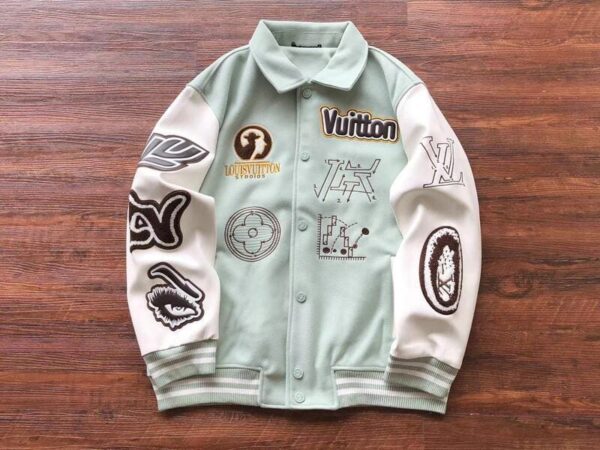 Jacket Louis Vuitton Leather and Wool Varsity - Image 2
