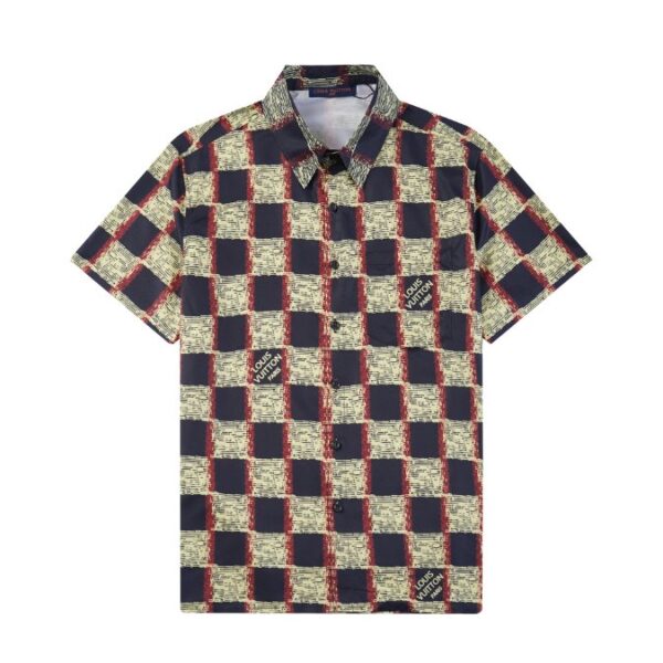 Set Louis Vuitton LV Checkered Print Shorts - Image 3